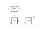 ����� � ��������� Vitra Sento 630�615�485 ���������, 2 �����, ��� �����, ����� ������� 60822