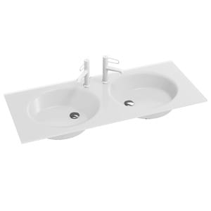 Раковина Jacob Delafon Odeon Rive Gauche 120см с 1 отверстием, белый матовый EB2565-DE1