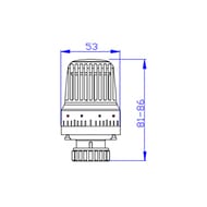 Головка термостатическая VALTEC с погружным датчиком, трубка 2м, 20-62°С VT.3011.0.0