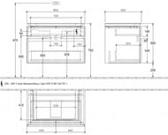 ����� ��� ���������� Villeroy & Boch LEGATO (800�550�500) ���������, 2 �����, ����� B679L0DH
