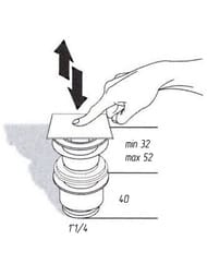 ������ ������ Migliore RICAMBI ���������� "click-clack" ��� �������, 1"1/4, ���� ML.RIC-10.123.CR