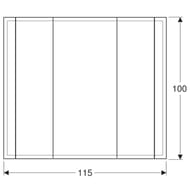 �������-���� Geberit ONE 500.496.00.1 1150�1000�160 � ����������, 3 ���������� ������, ���. ��������