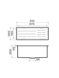 ������������ ����� Omoikiri DRY-04 LG (510�200�200) ����.�����, ������ ������� 4999130