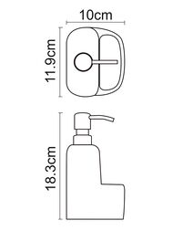 Дозатор с емкостью для губки WasserKRAFT K-8499BLACK  черный матовый — изображение 2