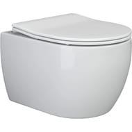 Унитаз подвесной Ceramicanova Play 370х490х340 безободковый, сиденье микролифт, крепеж, бел. CN3001