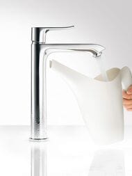 Смеситель Hansgrohe Metris 31185000 для умывальника однорычажный с высоким изливом, хром — изображение 2