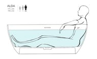 Ванна отдельностоящая Salini Alda S-Sense 1780х920х580 иск. камень, белый глянцевый 101911G