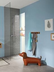 Душевая система Hansgrohe Croma E 280 Showerpipe 27660000 с термостатом, для душа, EcoSmart, хром — изображение 3