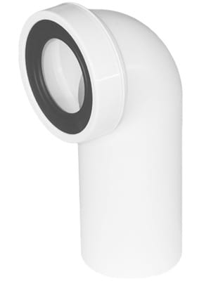 Соединение для WC McAlpine 90°110мм гладкий выход, L230мм, белое WCE-CON9
