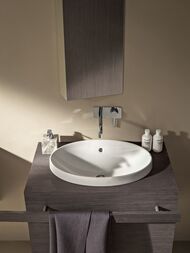 Раковина Geberit VariForm (550х400) встраиваемая, с переливом 500.716.01.2