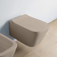 Сиденье ArtCeram А16 Slim тонкое, с микролифтом, marrone matera (бежевый) ASA001 41 71