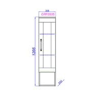 Пенал подвесной Aqwella CRAFT (308х1266х250) универсальный, дуб балтийский CRF0503DB