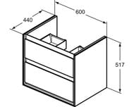 ����� ��������� Ideal Standard CONNECT AIR 600�515�440 2 �����, ������ ���/������ R0473NE