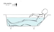 Ванна из искусственного камня Salini Orlanda Kit S-Sense 102112G 1800х800х600 глянцевая, белая