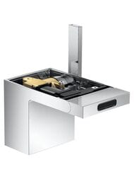 Смеситель Axor MyEdition 47212000 для биде, однорычажный, без панели, сливной гарнитур, хром — миниатюра 1