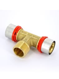Тройник пресс Tiemme 16х1/2"Нх16 1650085 / 1658G160416CZ