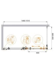 ������� ������ CEZARES STYLUS (1480-1510�880-900�1950) O-M-AH-1-150/90-C-Cr ������ ����������/����