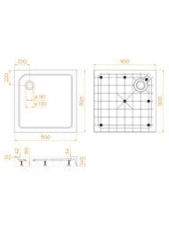 ������� ������ RGW SMC-C-088W (800�800�140) �������, ������������, �����, �����, ����� 12350188-0101