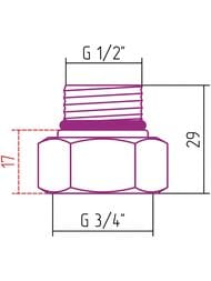 �������� �������� ��� �� ������ ������ G3/4"���G1/2"��/2 ��, 02100-3412