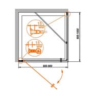 ������� ������ CEZARES ROYAL PALACE (885-900x985-1000x1950) AH-1-90/100-CP-G ������/ �����.+����