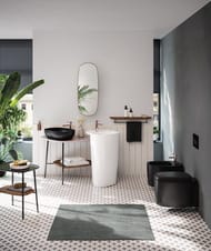 Биде Vitra Plural подвесное 550 мм, антибактериальное покрыйтие, перелив, черный мат. 7831B483-0288