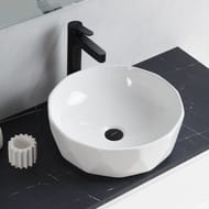 Раковина накладная BelBagno (410x410x135) круглая, без отверстия под смеситель, белая BB1409