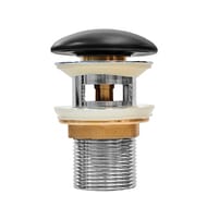 Выпуск для умывальника IDDIS Optima Home с переливом, черный матовый, OPHBM0Wi88