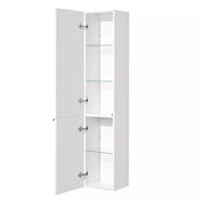 Шкаф-колонна AQUATON Беверли 1A235403BV01L 340x240x1600 левый, подвесной, 2 дверцы, белый глянец