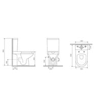 Унитаз компакт AM.PM Spirit 2.0 (370х635х850) FlashClean без сиденья C708600WH
