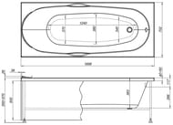 Ванна акриловая Aquanet DALI 170х70 прямоугольная, без гидромассажа 239293