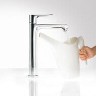Смеситель Hansgrohe Metris 31185000 для умывальника однорычажный с высоким изливом, хром