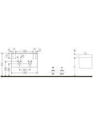 ����� ��� ������� �������� Duravit D-Neo 1280x440�462 ���������, ����� ����� ���. DE4265004070000