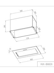 ������� HAIER HVX-BI662X (315 � 600 � 290) 600 �3/�, 184 ��, ����������� �����