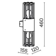 ��������� ���������� Maytoni Barrel (�������) O453WL-02GF, E27x2 15�� IP 54, ������