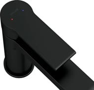 Смеситель для раковины Cersanit BRASKO BLACK 63111 высокий, донный клапан клик-клак, черный