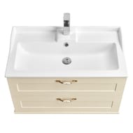 Тумба под раковину AQUATON Леон 80 1A186301LBPR0 800х436х447 подвесная, 2 ящика, дуб бежевый