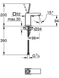��������� Grohe Eurocube Joy 23656000 ��� ����������� ������������, S-Size, ������� ������