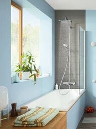 Душевая система Hansgrohe Croma E 280 Showerpipe 27687000 с термостатом и изливом, для ванны, хром — изображение 2