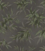 Обои виниловые на флизелине Rasch Kimono (0,53х10,05) листья, черные 409772 (рул.)