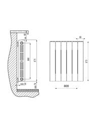 �������� ��������������� RIFAR Supremo 800 (875�800�90) 10 ������, 2940��, ���.�����������, �����