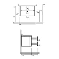 ����� ��� �������� Kerasan Waldorf 925631 800�510�500 ���������, 2 �����, ���.������, ������ ���