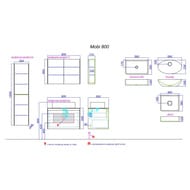 ����� ��� �������� Aqwella Mobi 800�500�510 ���������, ������ �����/����� ��� MOB0108W+MOB0708DB