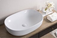 Раковина накладная BelBagno (600х420х140) овальная, без отверстия под смеситель, белая BB1084