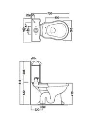���� �������-�������� Kerasan Retro 101201 720�365�410 ������������ ������, ��� �������, �����