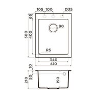 ����� Omoikiri BOSEN 41A WH (410�500�210) ������� ������, ��������, ����-����� 4993814