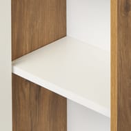 Шкаф-колонна AQUATON Сканди 1A253403SDZ90 400x230x1600 подвесная, зеркало, белый глянец/дуб рустика