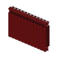 Радиатор биметаллический RIFAR Monolit 500 (577х960х100) 12 секций, 2292Вт, коричнево-красный