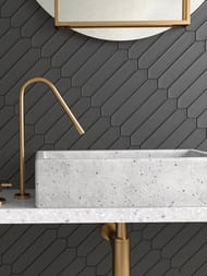 Плитка настенная EQUIPE LANSE BLACK (50х250) черная (кв.м.) — изображение 2