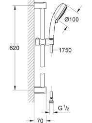 ������� �������� Grohe Tempesta Cosmopolitan  27786002 100 ����� 3 ������, ������, �����, ����
