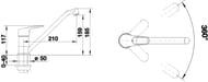 ��������� ��� ����� BLANCO WEGA SILGRANIT ������, �������������, ����� 210��, ������ 511116